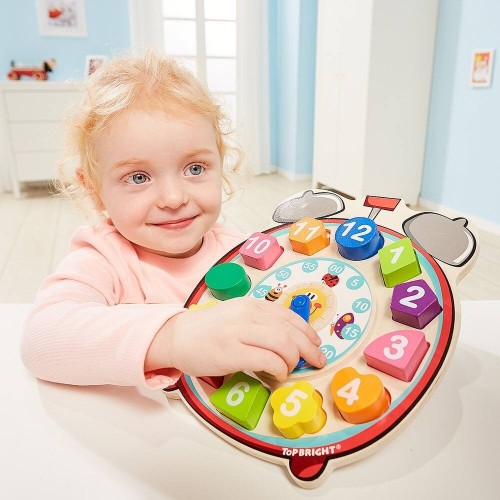 topbright Wooden Shape Sorting Clock 120351 6939838146601