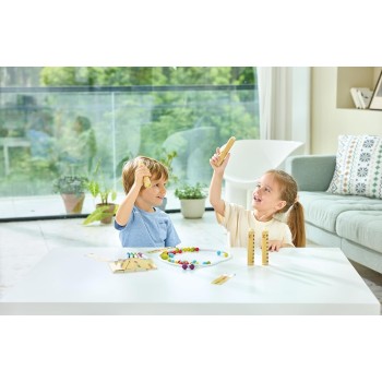 Hape Bamboo Επιτραπέζιο Rapido – Πρόκληση Μνήμης Και Ταχύτητας Με Χρωματιστές Χάντρες E4314A 6943478047501