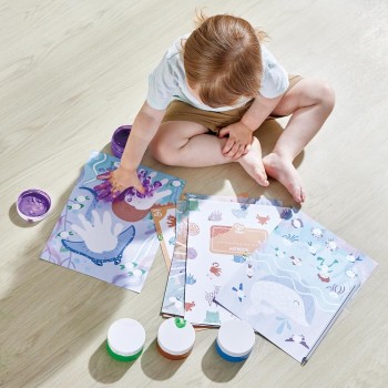 Hape Finger Paint Set – Includes 9  Pictures And 4 Finger Paint Pots For Se 0401.E2005A 6943478039407
