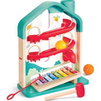 Hape Early Melodies Ξύλινο Ξυλόφωνο, 12 Μηνών + E0512A 6943478045477