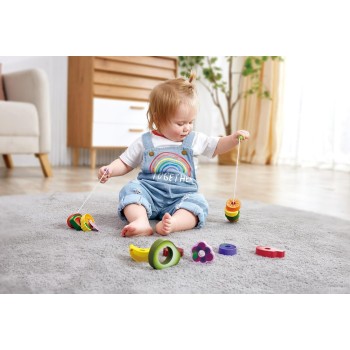 Hape Caterpillar Fruit Feast Set E1072A 6943478036338
