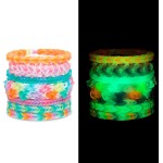 Rainbow Loom Treasure Box - Glow-In-The-Dark Edition - DIY Bands Jewelry Kit, 7000 Glow Rubber Bands, 2 Happy Looms B0349 812317