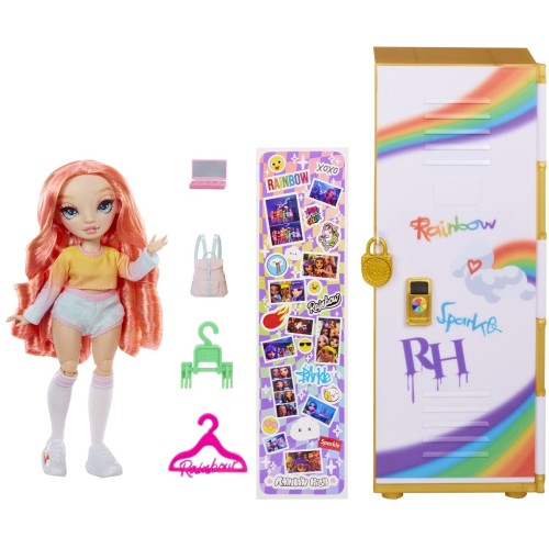 MGA Entertainment Rainbow High Locker Playset With Doll 121015-EUC 035051121015