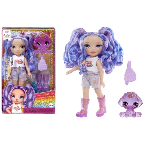 MGA Entertainment Rainbow High Littles Dolls- Amethyst (Purple) 531210-EUC 035051531234