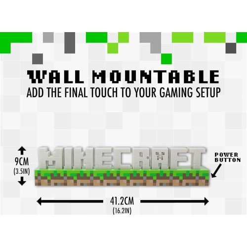 Paladone Minecraft - Logo Light (PP8759MCFV2) - Διακοσμητικό Φωτιστικό 070817 5055964775476