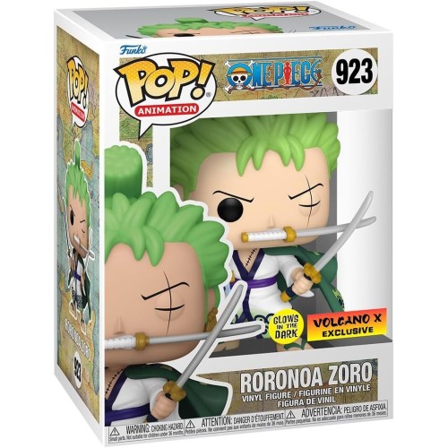 Funko Pop! Animation: One Piece - Roronoa Zoro Glows In The Dark Special  Num 923 Vinyl Figure 094762 889698821643