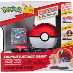 Jazwares Pokemon Παιχνίδι Μάχης 1Τεμ. Wave 5 – Croagunk With Poke Ball - Poison & Fighting Disks  (Pkw3719,  JW002724-W05 191726