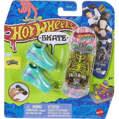 Mattel Hot Wheels Skate & Παπούτσια Skate Skeleton Sludge Skate Παιχνίδι Δραστηριοτήτων/Δεξιοτήτων Finger Board HGT46 / HVK14 19