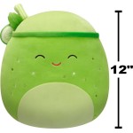 Jazwares Squishmallows Townes the Cucumber Mint Smoothie 12" Plush JWSQ4130-E 196566444591