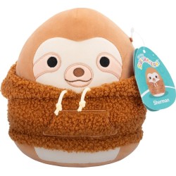 Jazwares Squishmallows Sherman the Sloth in Sherpa Hoodie 7.5" Plush JWSQ6707 196566456198