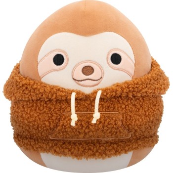 Jazwares Squishmallows Sherman the Sloth in Sherpa Hoodie 7.5" Plush JWSQ6707 196566456198