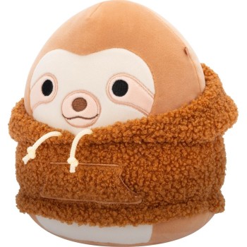 Jazwares Squishmallows Sherman the Sloth in Sherpa Hoodie 7.5" Plush JWSQ6707 196566456198