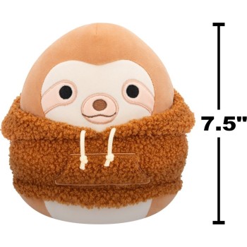 Jazwares Squishmallows Sherman The Sloth Σε Sherpa Hoodie 19Cm Λούτρινο JWSQ6707 196566456198