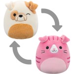 Jazwares Squishmallows-Flipmallows - Plush 13Cm W3 Geraldine/Brock - Pink Scottish Fold Cat/White And Tan Bulldog JWSQ0128-C 196