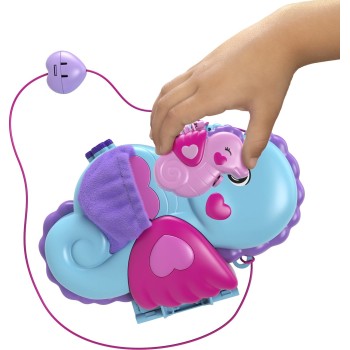 Mattel Polly Pocket Polly Mini - Τρεντι Τσαντάκι Daddy And Me Seahorse Αξεσουάρ Για Κούκλα Σετ Για Παιχνίδι Με Κούκλες GKJ63 / H