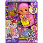 Mattel Polly Pocket Polly Mini - Τρεντι Τσαντάκι Momma Monkey And Baby Αξεσουάρ Για Κούκλα Σετ Για Παιχνίδι Με Κούκλες GKJ63 / H
