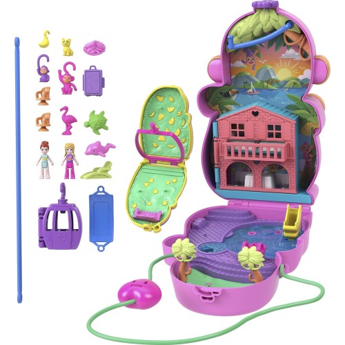 Mattel Polly Pocket Polly Mini - Τρεντι Τσαντάκι Momma Monkey And Baby Αξεσουάρ Για Κούκλα Σετ Για Παιχνίδι Με Κούκλες GKJ63 / H