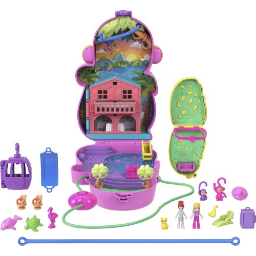 Mattel Polly Pocket Polly Mini - Τρεντι Τσαντάκι Momma Monkey And Baby Αξεσουάρ Για Κούκλα Σετ Για Παιχνίδι Με Κούκλες GKJ63 / H