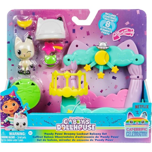 Spin Master Gabbys Dollhouse Gabby's Dollhouse: Cat-Errific Celebration - Baby Box Cats Talent Show Balcony Set (20146521) 10376