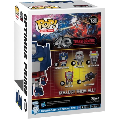 Funko Pop! Retro Toys: 40 Years Transformers - Optimus Prime N.131 Φιγούρα Βινυλίου 094071 889698809870