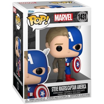 Funko Marvel Avengers Pop! Marvel: Split - Steve Rogers/Captain America N.1431 Bobble-Head 097690 889698808910