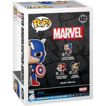 Funko Marvel Avengers Pop!Marvel: Split - Captain America A/Steve R - Marvel Comics - Vinyl Collective Figure - Gift Idea - Offi