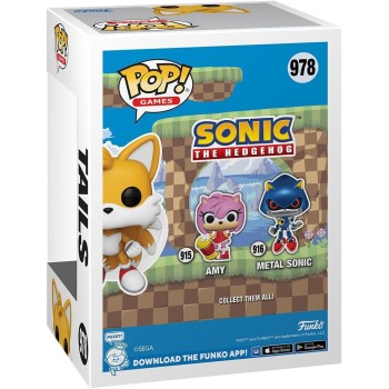 Funko Pop! Games: Sonic The Hedgehog - Tails (Flying) (Flocked) (Specialty Series) N.978 Vinyl Figure 82617 889698826174