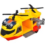 DICKIE TOYS Rescue Helicopter - Yellow And Red - 11 Light And Sound Toy Vehicle, Stretcher And Extendable Crane Arm, Freewheel  