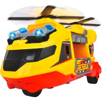 DICKIE TOYS Ελικόπτερο Διάσωσης Με Ήχους Και Φώτα, Φορείο Και Επεκτάσιμο Βραχίονα Γερανού 203306023 4006333088636