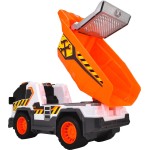 DICKIE TOYS City Heroes Construction Truck 30 Cm With Light And Sound, Flipping Tipper, Sieve And Removable Shovel For Sand 2033
