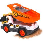 DICKIE TOYS City Heroes Construction Truck 30 Cm With Light And Sound, Flipping Tipper, Sieve And Removable Shovel For Sand 2033