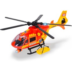 DICKIE TOYS Airbus Ελικόπτερο Ασθενοφόρο - Διεθνής Έκδοση Με Φώτα Και Ήχους, Χειροκίνητο Βαρούλκο 203716024 4006333084119