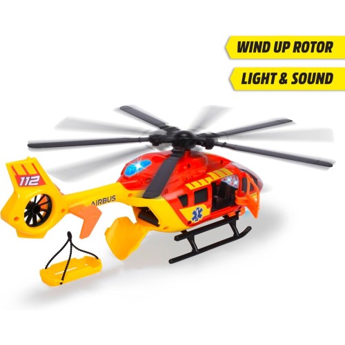 DICKIE TOYS 36Cm Airbus Ambulance Helicopter 203716024, 3 Years, With Lights And Sounds, Manual Winch, Openable Parts, Stretcher