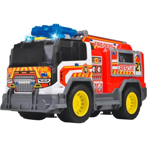 DICKIE TOYS Fire Rescue Unit 30 Cm - Large Fire Engine From 3 Years With Shooting Function And Ladder, Fire Brigade Toy For Ch 2