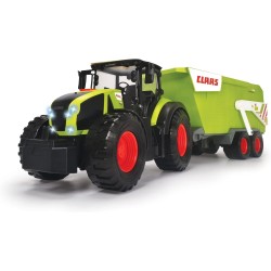 DICKIE TOYS Claas Tractor Γεωργικό Τρακτέρ Με Ρυμουλκούμενο 32 Εκ. Με Φως Και Ήχους 203739004 4006333080678