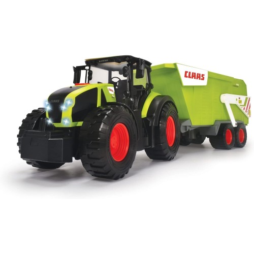 DICKIE TOYS Claas Tractor Γεωργικό Τρακτέρ Με Ρυμουλκούμενο 32 Εκ. Με Φως Και Ήχους 203739004 4006333080678