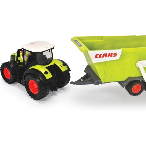DICKIE TOYS Claas Tractor Γεωργικό Τρακτέρ Με Ρυμουλκούμενο 32 Εκ. Με Φως Και Ήχους 203739004 4006333080678
