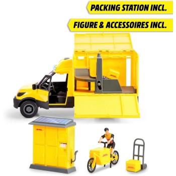 DICKIE TOYS Volvo DHL Σετ Παράδοσης DHL Με Φιγούρα, 25 Cm 203747020 4006333089152