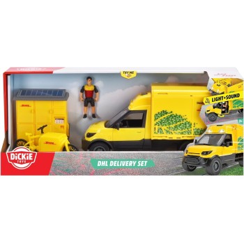 DICKIE TOYS Volvo DHL Truck With Figure, 25 Cm 203747020 4006333089152