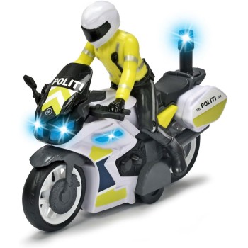 DICKIE TOYS Yamaha Motorbike Toy With Police Figure For Children From 3 Years With Blue Light And Siren, Freewheel, 17 203712018