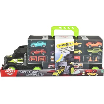 DICKIE TOYS Truck Carry Case With 4 Die-Cast Vehicles 203747007 4006333074363