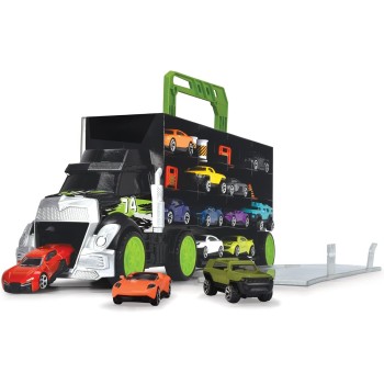 DICKIE TOYS Truck Carry Case With 4 Die-Cast Vehicles 203747007 4006333074363