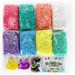Rainbow Loom Treasure Box Pastel Edition, 8,000 Rubber Bands In 8 Different Pastel Colors, And A Bonus Of 2 Happy Looms, Great A