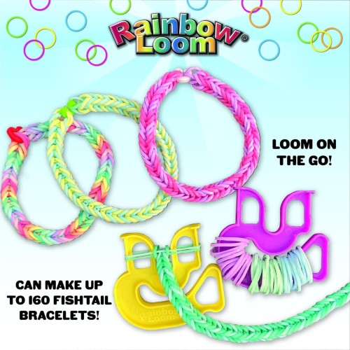Rainbow Loom Treasure Box Pastel Edition, 8.000 Λαστιχάκια Σε 8 Διαφορετικά Παστέλ Χρώματα Και 2 Happy Looms B0336 812317025856