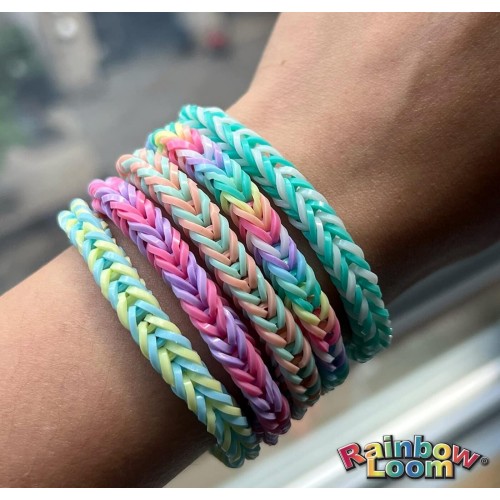 Rainbow Loom Treasure Box Pastel Edition, 8.000 Λαστιχάκια Σε 8 Διαφορετικά Παστέλ Χρώματα Και 2 Happy Looms B0336 812317025856