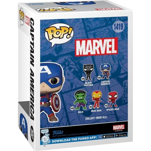 Funko Marvel Avengers Pop!  Marvel Nc - Captain America - Marvel Comics - Συλλεκτικό Βινύλιο 096148 889698824972