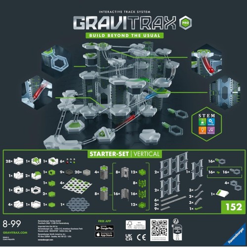 Ravensburger Gravitrax Pro Starter Set Vertical 22426 - The Starter Set Of The PRO Line For Your Ball Track - Marble Railway And