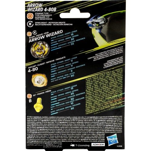 Hasbro Beyblade X Arrow Wizard 4-80B Battling Spinning Top G0175 / F9582 5010996257116