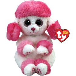 Ty Beanie Bellies Heartly Fluffy Dog White And Pink 15Cm 1607-41046 008421410460