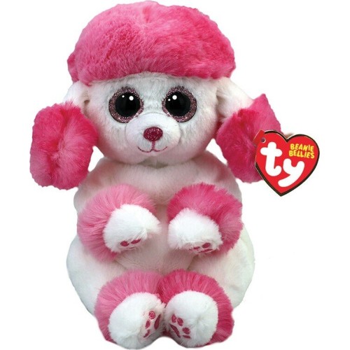 Ty Beannie Bellies Heartly Χνουδωτό Σκυλάκι Λευκό Και Ροζ 15Εκ 1607-41046 008421410460